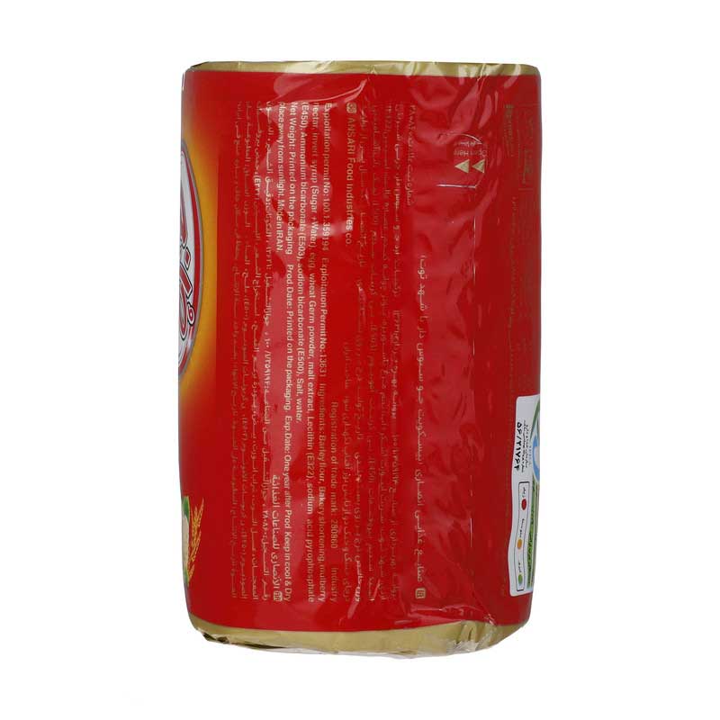 بیسکویت جو دایجستیو با آرد جو و شهد توت جمانه برند اکسیراژل