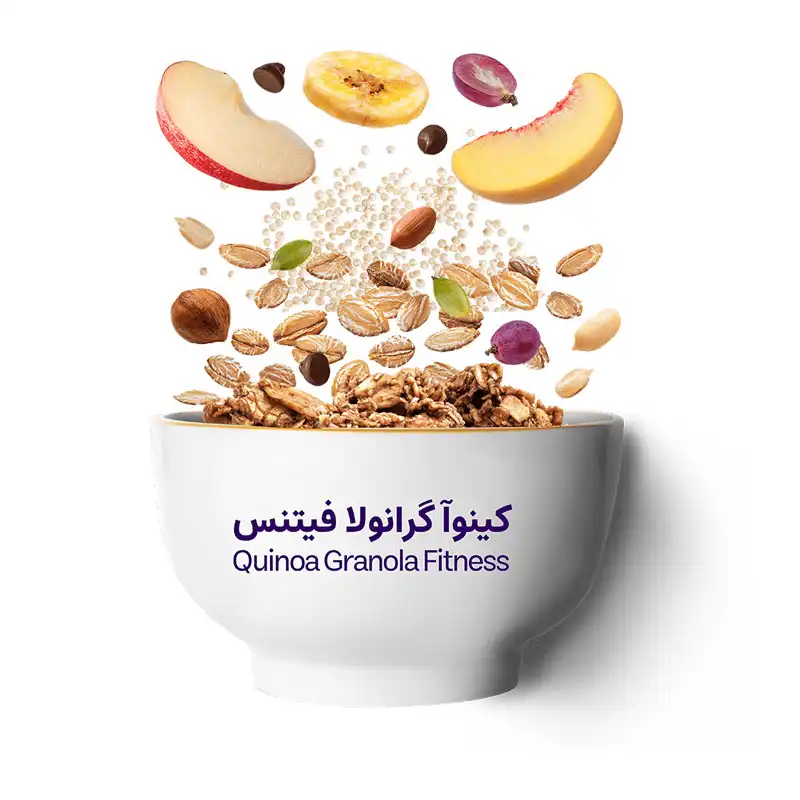کینوا گرانولا فیتنس - 370 گرمی برند اکسیراژل