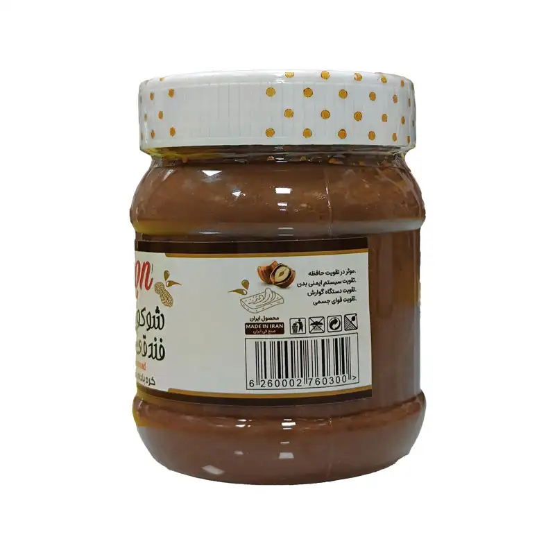 شوکوپینات کره بادام زمینی و شکلات فندقی – ۴۰۰ گرم برند اکسیراژل