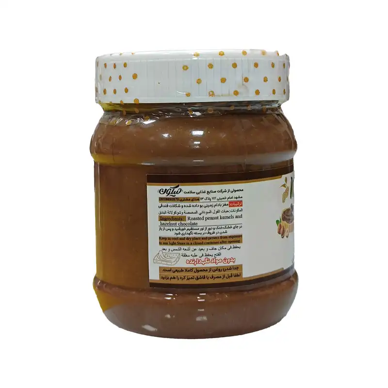 شوکوپینات کره بادام زمینی و شکلات فندقی – ۴۰۰ گرم برند اکسیراژل