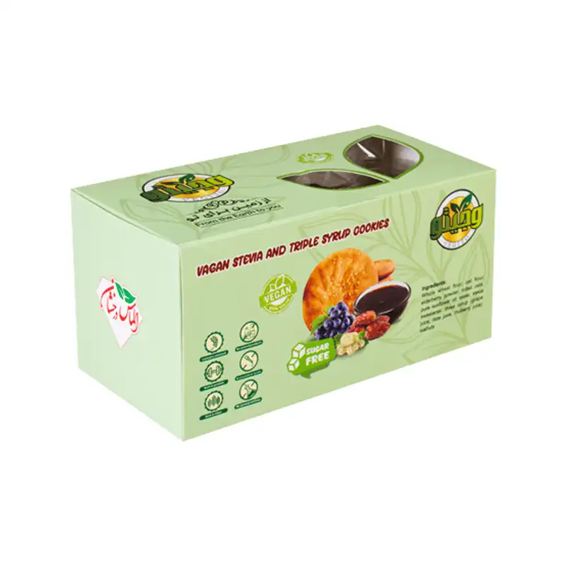 کلوچه سالم بدون قند وگان با استویا و سه شیره وجیتو - 300 گرمی برند اکسیراژل