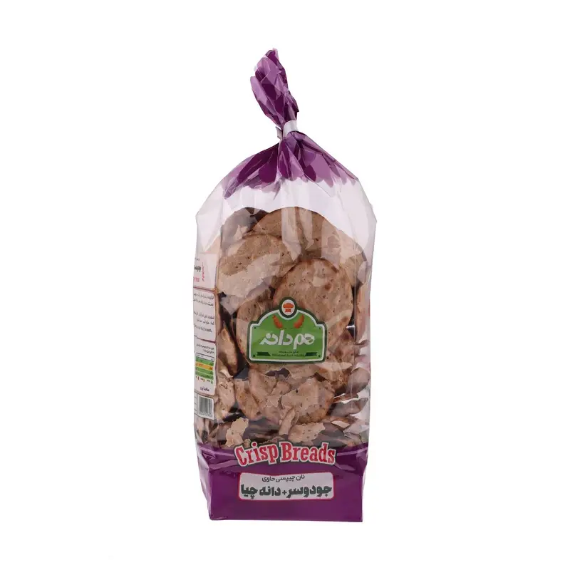 نان خشک چیپسی جو دوسر و دانه چیا - 230 گرم بسته 2 عددی برند اکسیراژل