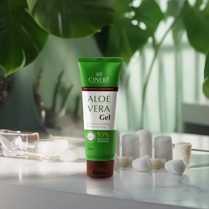 ژل مرطوب‌کننده و آبرسان سینره مدل آلوئه‌ورا حجم 100 میلی‌لیتر برند اکسیراژل