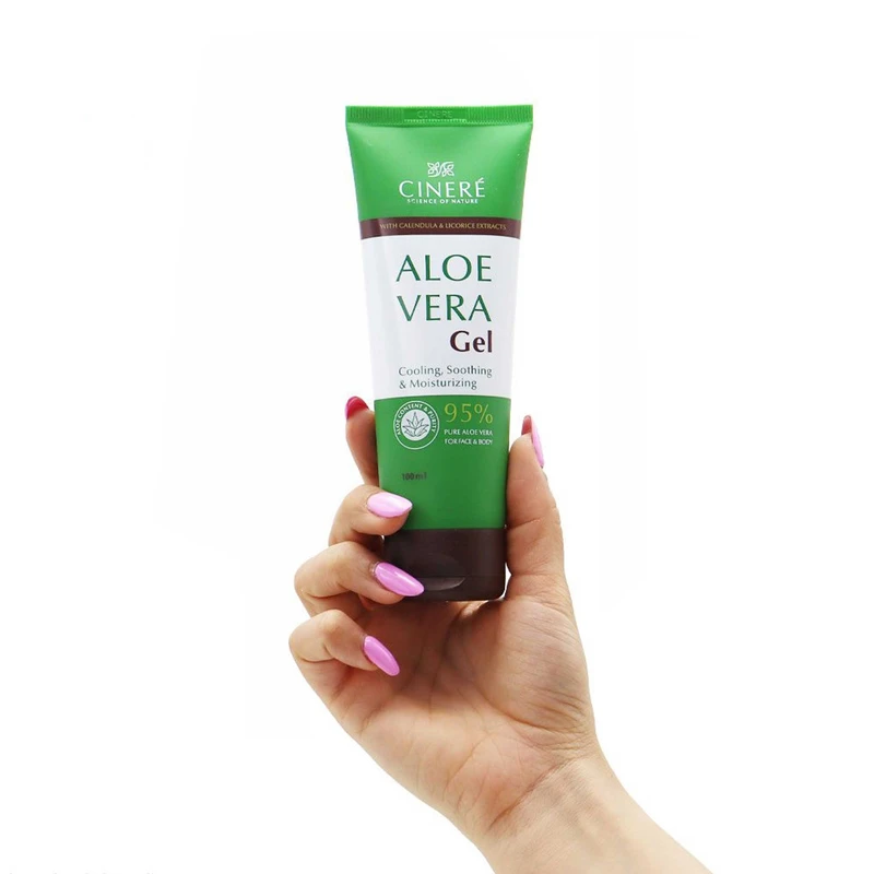 ژل مرطوب‌کننده و آبرسان سینره مدل آلوئه‌ورا حجم 100 میلی‌لیتر برند اکسیراژل