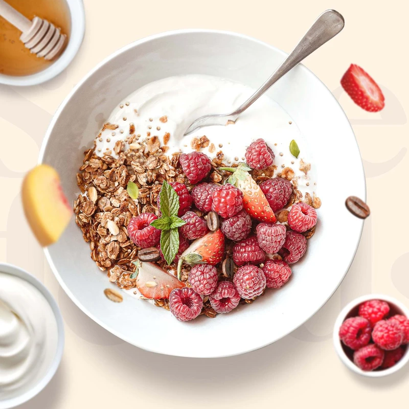 اوتمیل کینوا با پودر قهوه و دانه چیا | 300 گرم برند اکسیراژل