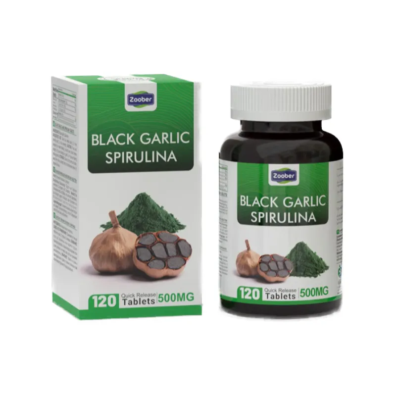 قرص سیر سیاه و جلبک اسپیرولینا ۱۲۰ عددی برند اکسیراژل