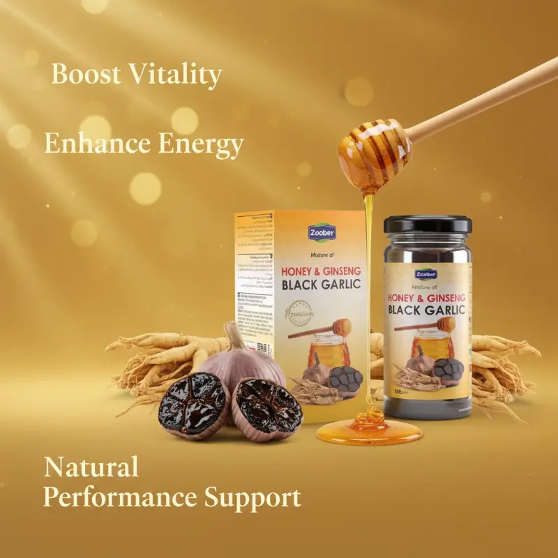 معجون سیر سیاه و جینسینگ با عسل طبیعی | تقویت قوای جسمی و جنسی برند اکسیراژل