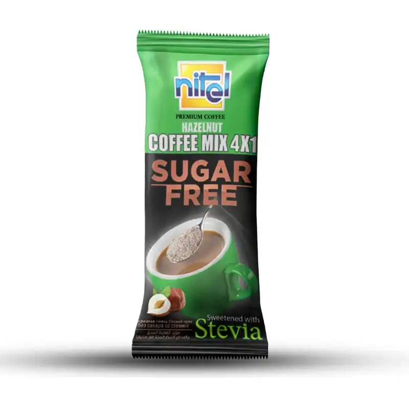 کافی میکس 4 در 1 فندقی رژیمی نی‌تل بسته 6 عددی برند اکسیراژل