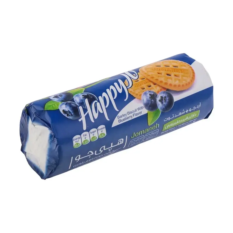 بیسکویت هپی جو با طعم بلوبری جمانه برند اکسیراژل