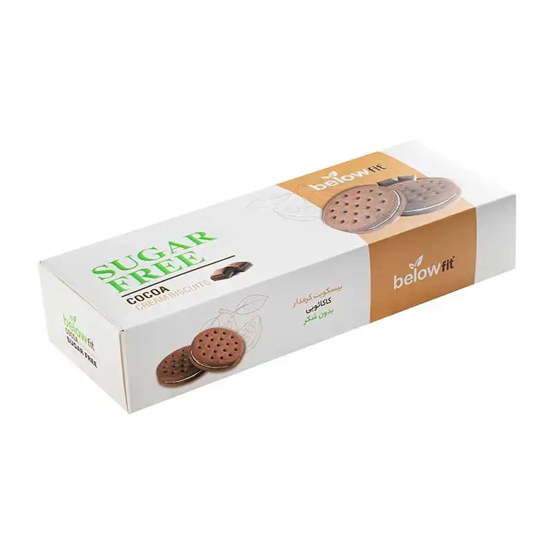 بیسکویت کرمدار کاکائویی بدون قند بیلو - ۴۵۰ گرمی برند اکسیراژل